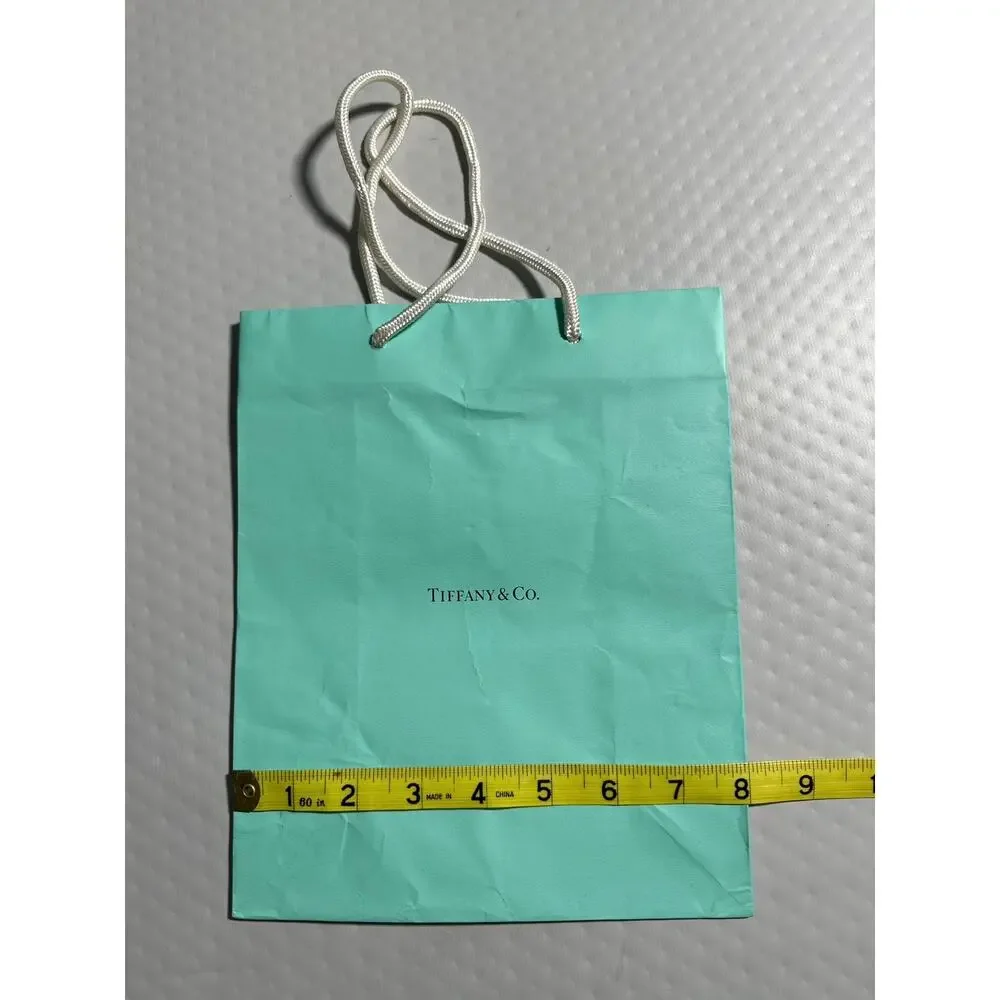 Tiffany & Co. Classic‎ Blue Paper Gift Shopping Bag 10x8 White Rope Handles